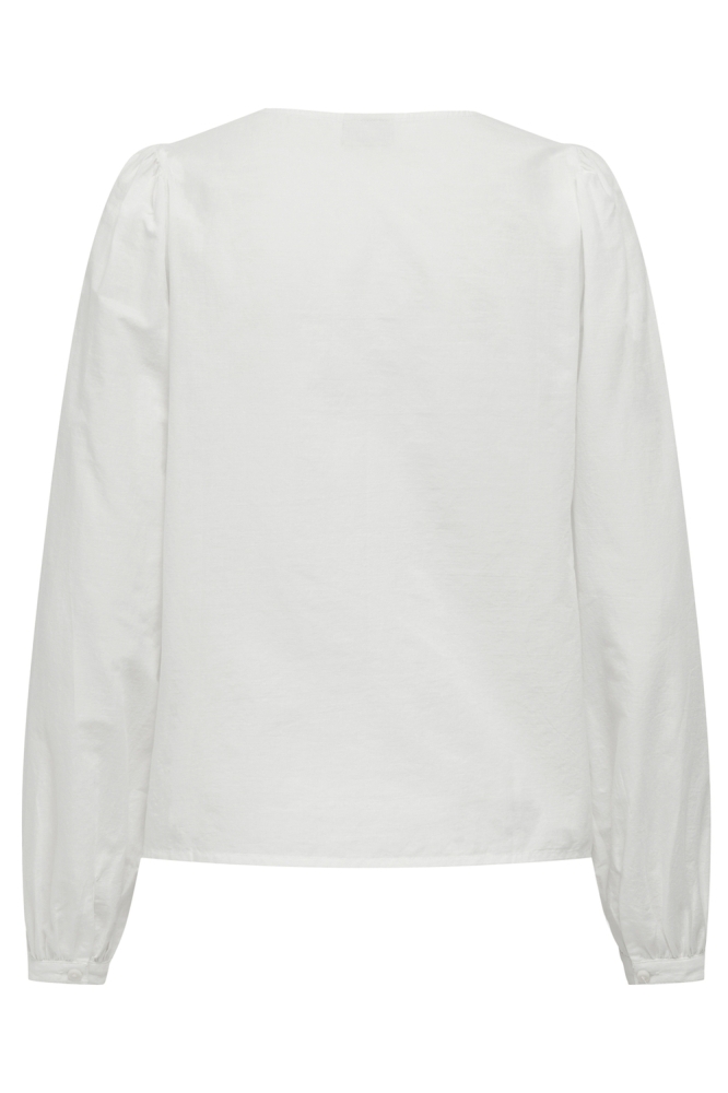 JDYMILEY L/S ANGLAISE TOP WVN 15351525 Cloud Dancer